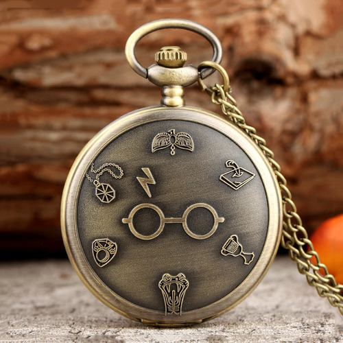 Collar Reloj Diseño Harry Potter Hp Lentes Muy Bonito