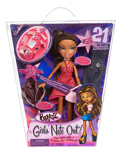 Bratz Girls Nite Out Edición Aniversario 21 Muñeca Sasha.