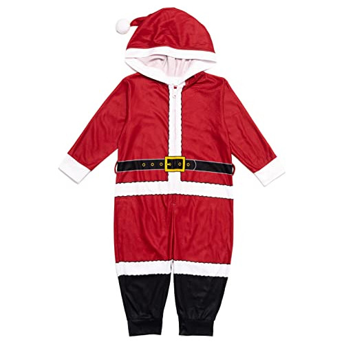 Dreamwave Navidad Santa Claus Big Boys Fleece Zip Up Disfraz
