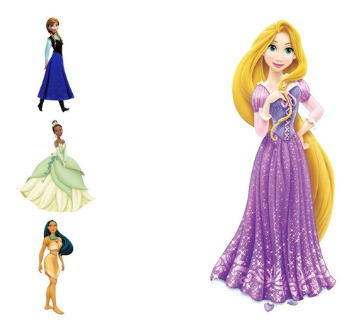 Adesivos De Parede Princesa Disney Aurora Rapunzel Jasmine