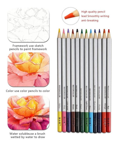 Imagen 3 de 8 de Set De 72 Piezas Profesionales Lapices Para Dibujo H & B