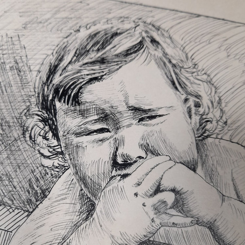 Imagem 4 de 6 de Pintura Desenho Bico De Pena Nanquim Datado 1953 Antiga.