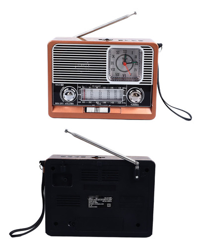 Linterna De Reloj Vintage Radio Multifuncional Am Fm Sw Band