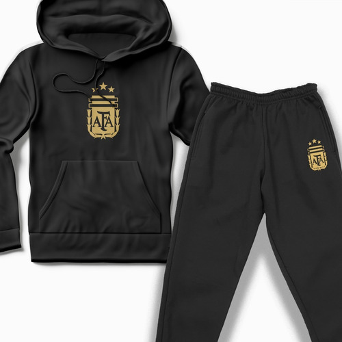 Conjunto De Niño Buzo Canguro Pantalon Argentina Campeon Afa