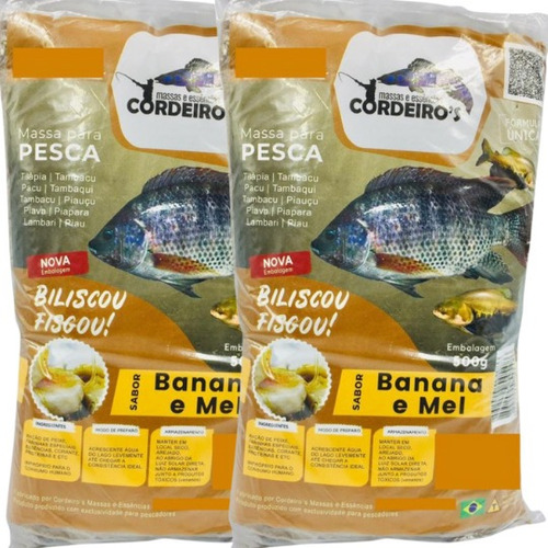 2 Massas Pesca Banana E Mel Tilapia Tambacu Pacu Tambaqui Cor foto