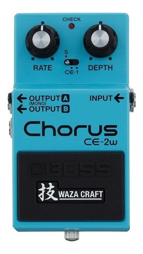 Pedal de efeito Boss Waza Craft Special Edition Chorus CE-2W  azul-turquesa