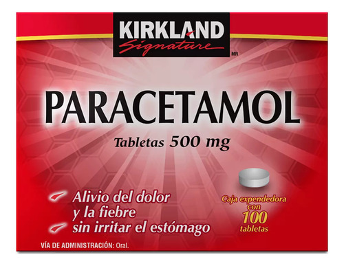 Paracetamol 500 Mg Kirkland Caja Con 100 Tabletas