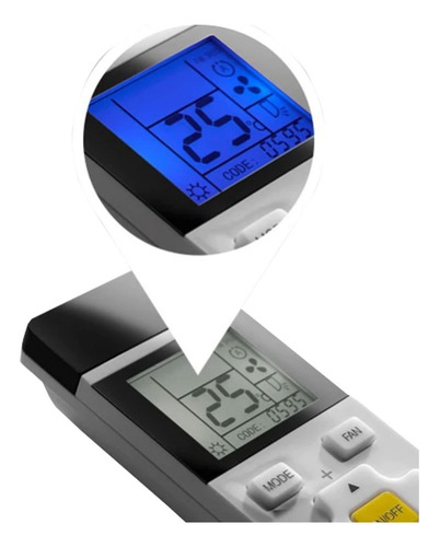 Control remoto universal para aire acondicionado con pantalla