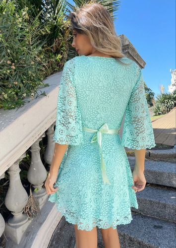 Cinturon Cinta Lazo Raso Para Vestido Novia Fiesta Colores Color Verde Talle 1