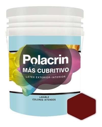 Imagen 1 de 10 de Pintura Premium Polacrin 10 Lts Latex Cubritiva Interior Ext