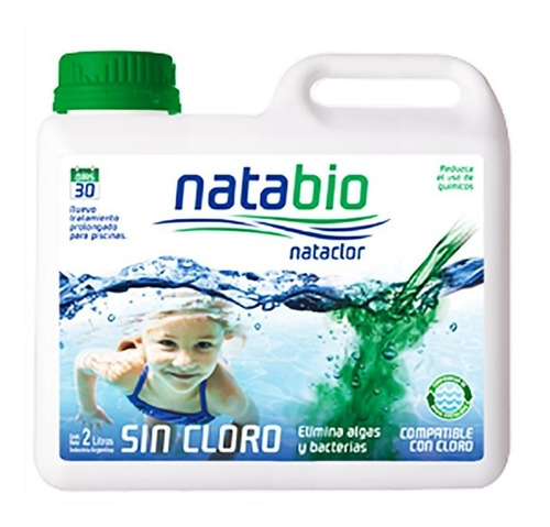 Natabio Alguicida Para Pileta Sin Cloro Nataclor 2 Litros