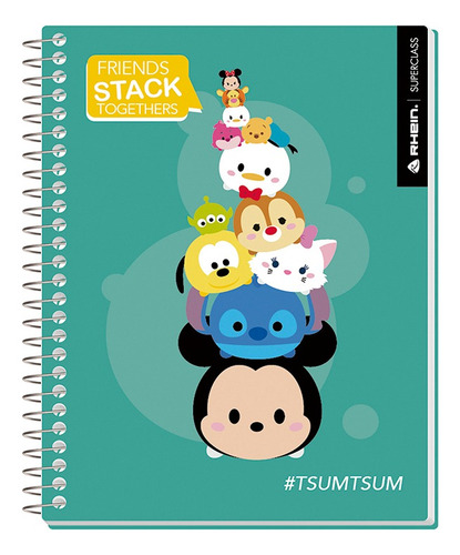 Pack 5 Cuadernos Premium Rhein Tsum Tsum 1/2 Oficio