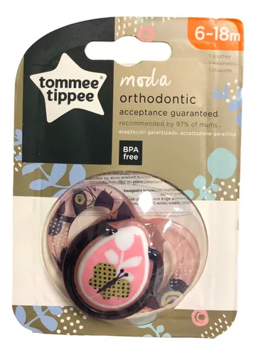 Chupete Tommee Tippee X1 Unidad Moda 0-6m Y 6-18m Orthodonti Color Rosa