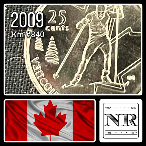 Canada - 25 Cents - Año 2009 - Km 840 - Cross Country Skiing