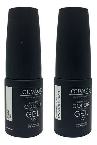 Esmalte Base Coat + Top Coat Cuvage Gel Uv/led