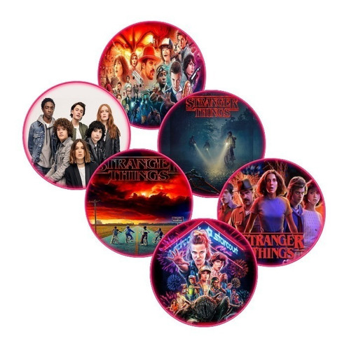 18 Obleas Comestibles 5 Cm Diámetro Stranger Things