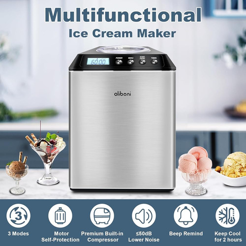 Máquina Para Hacer Helados De 2.6 Cuartos De Galón Con Compr