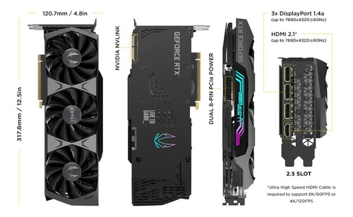 Tarjeta De Video Zotac Gaming Geforce Rtx 3090 Trinity 24gb