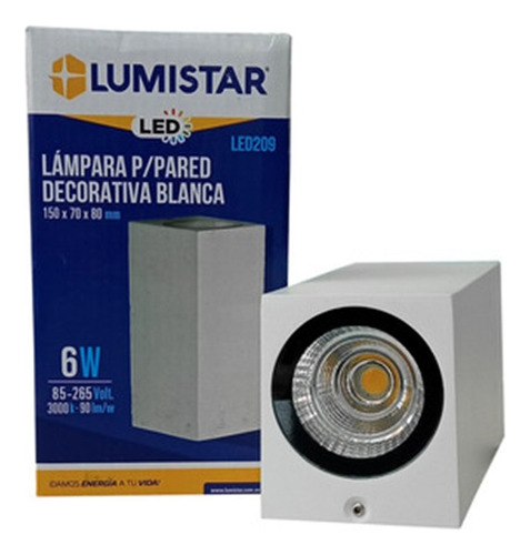 Aplique De Pared Led 209 6w 3000k Ip 65 Lumistar