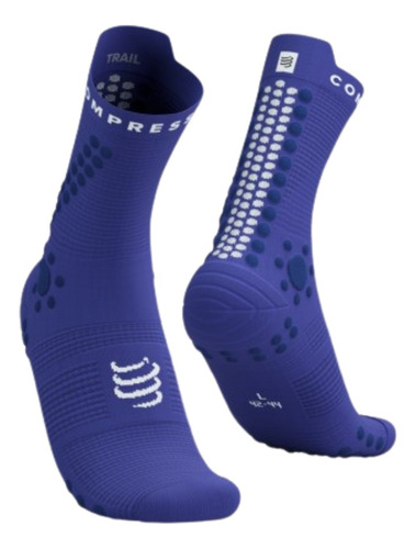 Meia De Compressão Para Trilha V4 Azul - Compressport