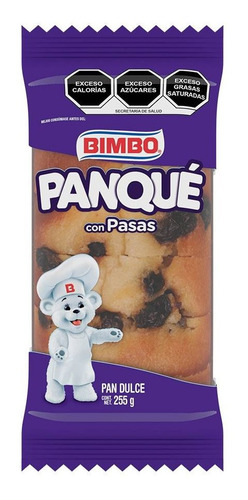 Panqué Bimbo Con Pasas Un Panque De 255 Gramos