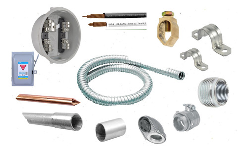Kit Acometida Basico Residencial 110v Cfe. C/cable E Interru