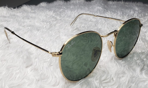 Lentes Ray-ban Rb3447 Round Metal - Gold / G15 Green