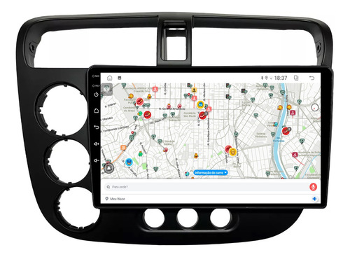 Multimidia Civic 01/05 9p Qled Android Carplay 2gb 32gb