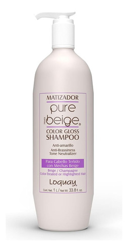 Loquay Shampoo Matizar Pure Beige 1lt