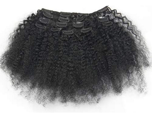 Extensiones Rizadas Naturales Afro Kinkys 10  70g Negra