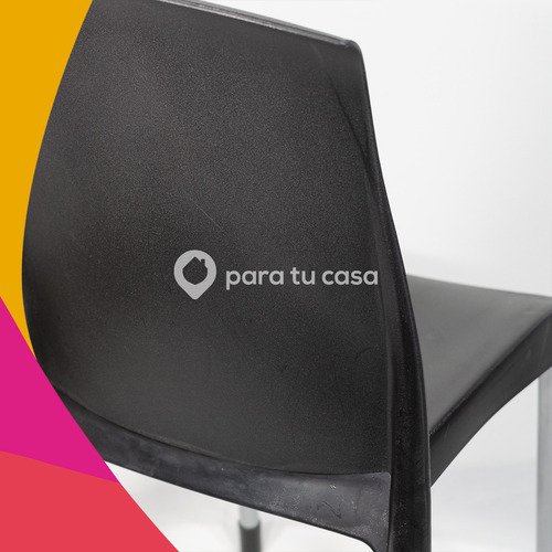 Imagen 4 de 12 de Silla Plástica Reforzada Patas De Caño Color Galana Quality