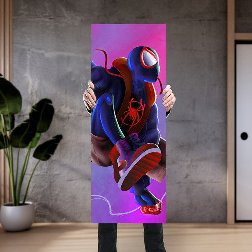 Imagen 4 de 8 de Cuadro Grande Marvel Spider Man Miles Morales - Animeras