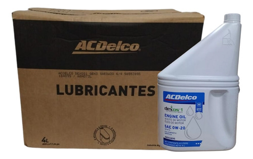 Aceite Sintetico Acdelco 0w20 Dexos 1 Gen3 Caja 6 X 4l 3c