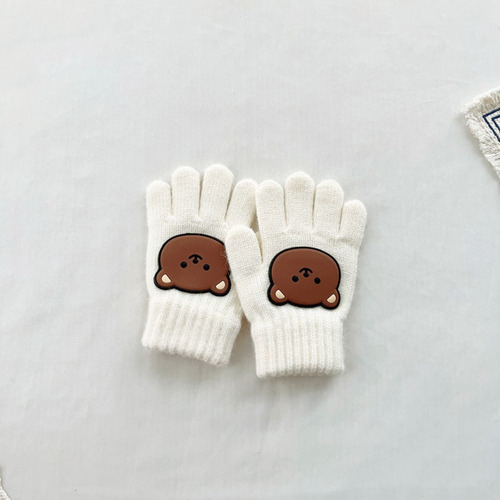 Guantes De Punto Para Niños, Guantes De Lana Tejidos Little