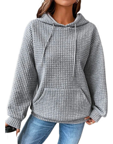 A Sudadera Casual Con Capucha Para Mujer