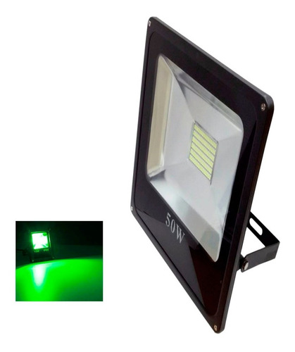 Reflector Led 50w Exterior Interior Luz Verde Ip65