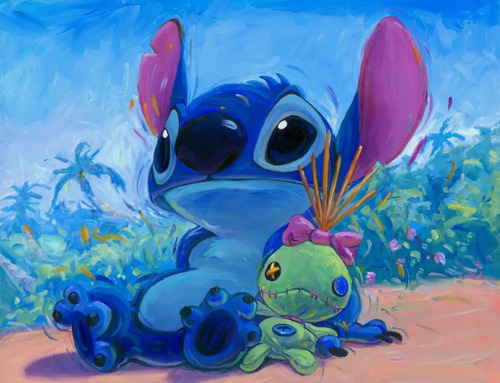 Juego Completo De Pintura Disney Stitch 5d Diy Diamond -7
