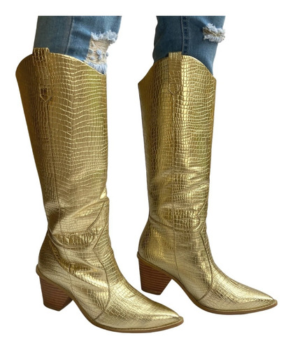 Imagen 2 de 10 de Botas Vaqueras Dama Felipe Rentería Tacón 7cms 100% Piel