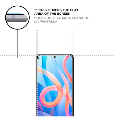 Imagen 4 de 6 de Protector De Pantalla Antishock Para Xiaomi Redmi Note 11