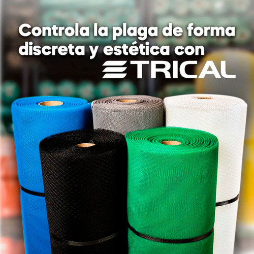 Rollo Malla Mosquitero Fibra De Vídrio Trical 30x1.05m Negro