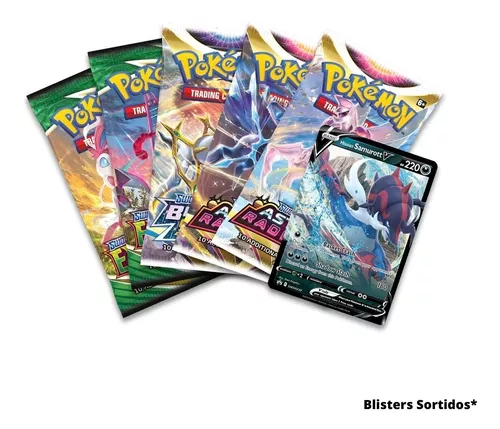 Jogo de Cartas - Pokémon Lata - 31 cartas - Poderes Divergentes - Samurott  de Hisui - Copag