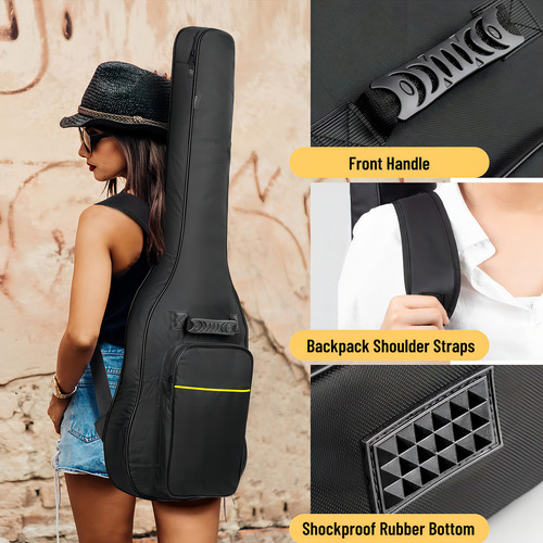 Cahaya - Funda Para Guitarra Acolchada, Impermeable, Doble