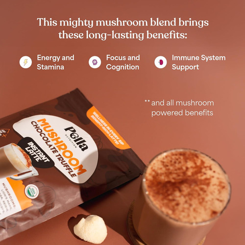 Latte Instantáneo Con Trufa De Chocolate Orgánico Con Mezcla