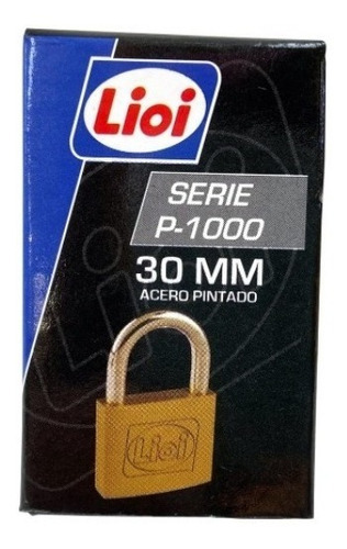 Imagen 1 de 2 de Candado 30mm Acero Pintado Serie P-1000 Lioi
