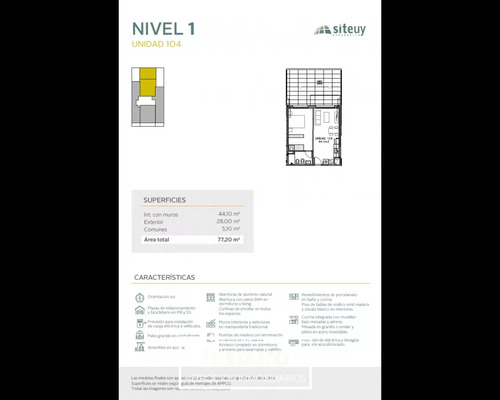 Venta Apartamento 1 Dormitorio - Tristan Narvaja