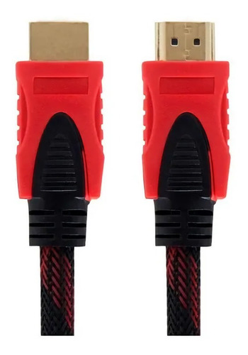 Imagen 2 de 8 de Cable Hdmi 5 Mts 1080p Mallado V1.4 Filtros Puntas Doradas