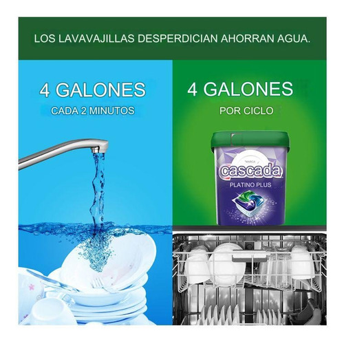 Cascade Platinum Plus Detergente Para Lavavajillas 62 Pods