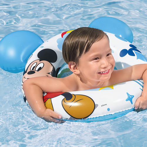 Salvavidas Infantil Dona Infable De Mickey Mouse Bestway Color Blanco