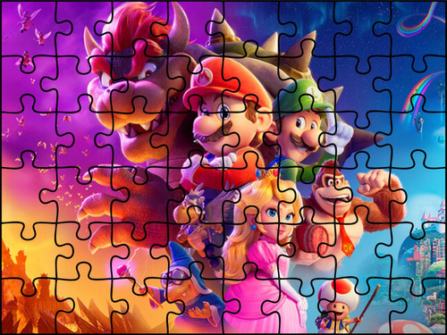 Rompecabezas Mario Bros 48 Piezas X Princesa Peach Luigi