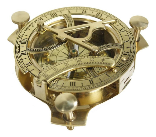 Brujula De Reloj De Sol Esfera De Sol De Laton Macizo